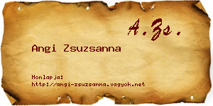 Angi Zsuzsanna névjegykártya